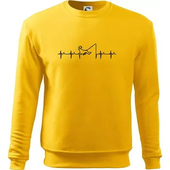 Pánská mikina Rybář ekg - Mikina Essential pánská - 2XL ( Žlutá )
