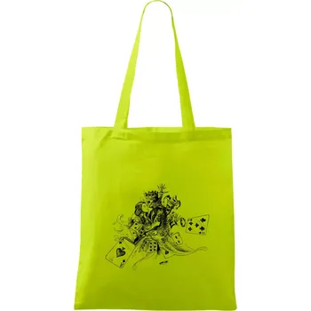 Poker skica - Taška bavlněná - 42 x 38 cm ( Limetková )