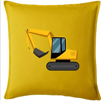 Polštář Bagr bez nápisu z boku - Polštář 50x50 - 50x50 - Pouze potah ( Žlutá )
