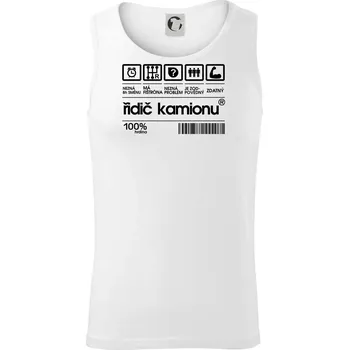 Čárový kód řidič kamionu - Tílko pánské Core - XL ( Bílá )