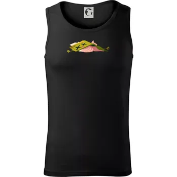 Kreslená kniha unavená - Tílko pánské Core - S ( Černá )