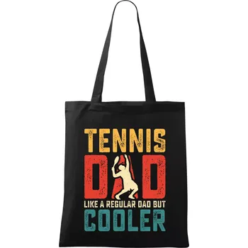 Nákupní taška Tennis dad like a regular dad but cooler - Taška bavlněná - 42 x 38 cm ( Černá )