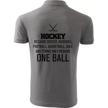 Pánská košile Hockey - ona ball - Polokošile pánská Pique Polo 203 - 4XL ( Tmavě šedý melír )