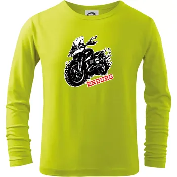 Dětská móda Moto Enduro - Triko dětské Long Sleeve - 122 cm/6 let ( Limetková )