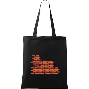 Nákupní taška Legendární zedník 70 - Taška bavlněná - 42 x 38 cm ( Černá )
