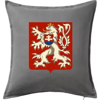 Polštář Znak Česko-Slovenská republika 1938–1939 - Polštář 50x50 - 50x50 - Pouze potah ( Tmavě šedý melír )