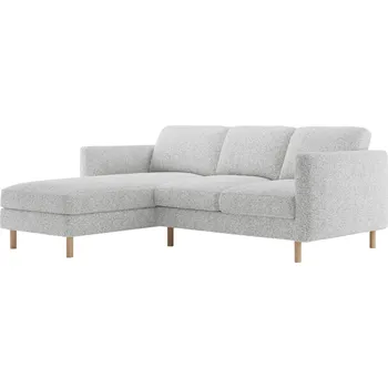 Pohovka Micadoni Šedá rohová pohovka Eden 223 cm, levá