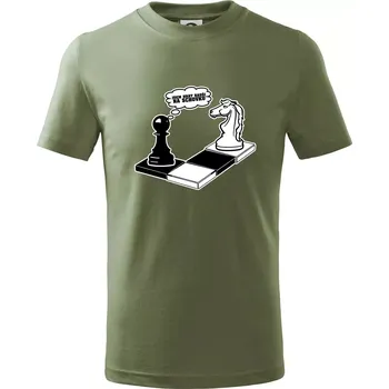 Chlapecké oblečení Jdem hrát radši na schovku - Tričko dětské bavlněné - 158 cm/12 let ( Khaki )