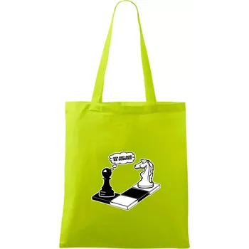 Jdem hrát radši na schovku - Taška bavlněná - 42 x 38 cm ( Limetková )