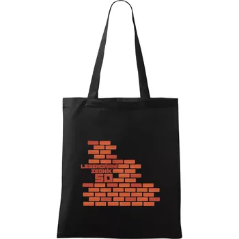 Legendární zedník 50 - Taška bavlněná - 42 x 38 cm ( Černá )