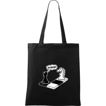 Nákupní taška Jdem hrát radši na schovku - Taška bavlněná - 42 x 38 cm ( Černá )