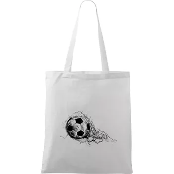 Fotbalový míč - kresba tužkou - Taška bavlněná - 42 x 38 cm ( Bílá )