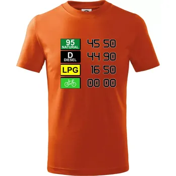 Chlapecké tričko Kolo je eko ceny - Tričko dětské bavlněné - 104-110cm / 3-4 roky ( Oranžová )