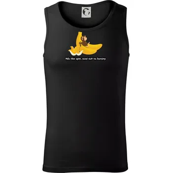 Kdo chce opici, musí mít na banány - Tílko pánské Core - S ( Černá )