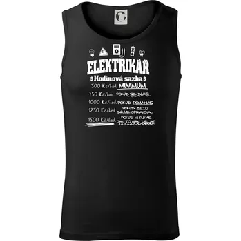 Pánské termoprádlo Elektrikář hodinová sazba - Tílko pánské Core - L ( Černá )