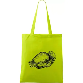 Rukavice kreslené na šířku - Taška bavlněná - 42 x 38 cm ( Limetková )