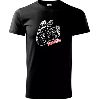 Pánské tričko Moto Enduro - Triko extra velké (5-8XL) - 8XL ( Černá )