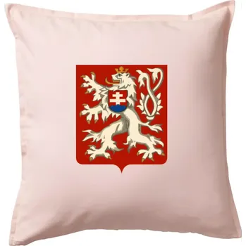 Polštář Znak malý První Republika československá 1918–1920 - Polštář 50x50 - 50x50 - Pouze potah ( Světle růžová )