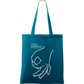 Nákupní taška Tričko doporučila fuserinavsehodruhu - Taška bavlněná - 42 x 38 cm ( Petrolejová )