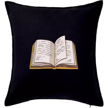 Polštář Kniha barevná otevřená - Polštář 50x50 - 50x50 - Pouze potah ( Černá )