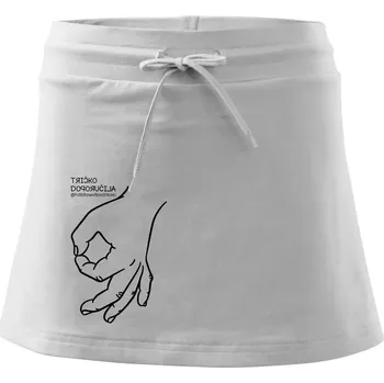 Dámská sukně Tričko doporučila fuserinavsehodruhu - Sportovní sukně - two in one - XS ( Bílá )