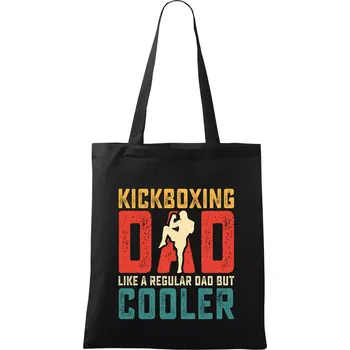 Kickboxing dad like a regular dad but cooler - Taška bavlněná - 42 x 38 cm ( Černá )