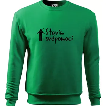 Stavím svépomocí - ikona - Mikina Essential dětská - 146 cm/10 let ( Středně zelená )