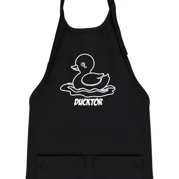 Kuchyňská zástěra Ducktor - Dětská zástěra na vaření - Univerzální velikost ( Černá )