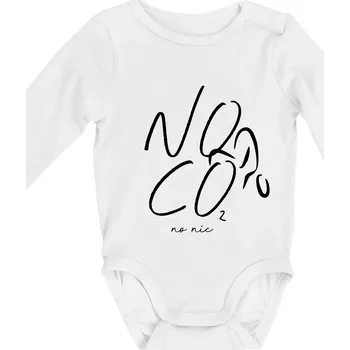 Kojenecký body No co no nic kolo - Body kojenecké s dlouhým rukávem - Dlouhý r. 3-6 měs ( Bílá )