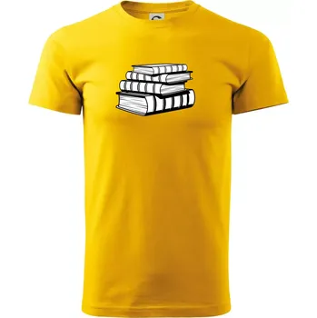 Knihy černobílé na sobě - Triko extra velké (5-8XL) - 7XL ( Žlutá )