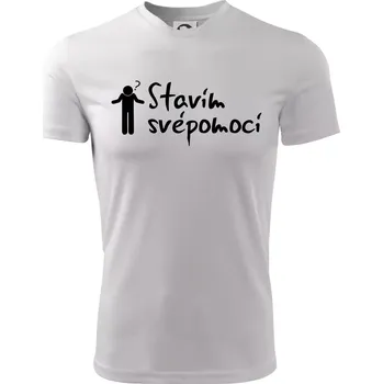 Stavím svépomocí - ikona - Dětské triko sportovní (dresovina) - 146 cm/10 let ( Bílá )