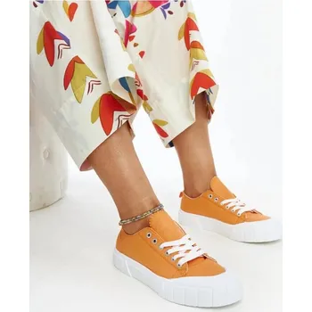 Dámské tenisky Tenisky Solea oranžové z textilu s gumovou podrážkou, 36 i240_207372_2:36