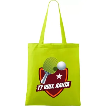 Stolní tenis - ty vole, kanta - Taška bavlněná - 42 x 38 cm ( Limetková )