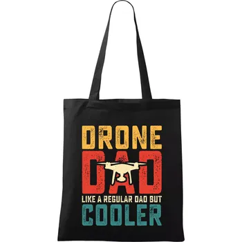 Drone Pilot dad like a regular dad but cooler - Taška bavlněná - 42 x 38 cm ( Černá )
