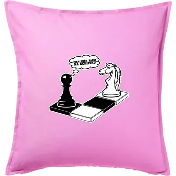 Polštář Jdem hrát radši na schovku - Polštář 50x50 - 50x50 - Pouze potah ( Růžová )