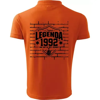 Pánská košile Zedník - legenda - 1992 - Polokošile pánská Pique Polo 203 - XL ( Oranžová )