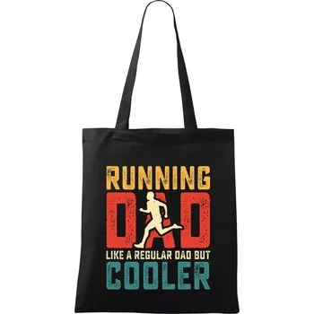 Running dad like a regular dad but cooler - Taška bavlněná - 42 x 38 cm ( Černá )