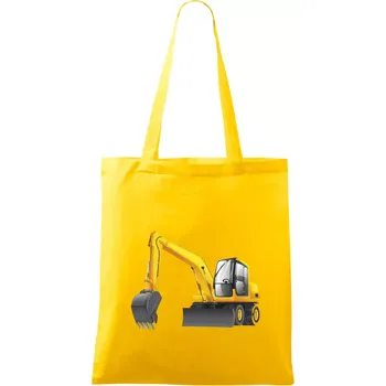 Bagr bez nápisu ze předu - Taška bavlněná - 42 x 38 cm ( Žlutá )