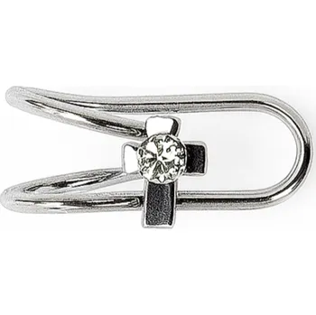 Náušnice Flamenco Mystique Stříbrné manžetové náušnice ve tvaru kříže s kubickou zirkonií K691WZ3S - Elegantní šperky pro každou příležitost