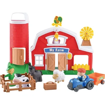 Figurka Sada farma se silem na obilí s doplňky plast na baterie se zvukem v krabici 50x39cm 18m+