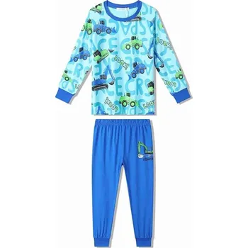 Chlapecké pyžamo CHLAPECKÉ PYŽAMO S MOTIVEM NAKLADAČŮ MP5888 Velikost: 98, Barva: Sv.modrá