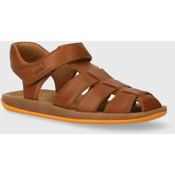 Dívčí sandály Dětské kožené sandály Camper hnědá barva 80177.28.34 82X, EUR 32