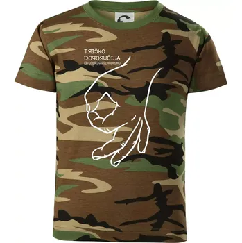 Tričko doporučila fuserinavsehodruhu - Dětské maskáčové triko - 134 cm/8 let ( Hnědý maskáč )