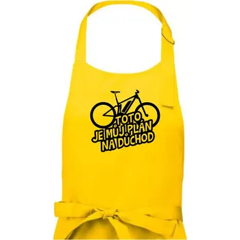 Kuchyňská zástěra Ebike plán na důchod - Dámská zástěra na vaření - Univerzální velikost ( Žlutá )