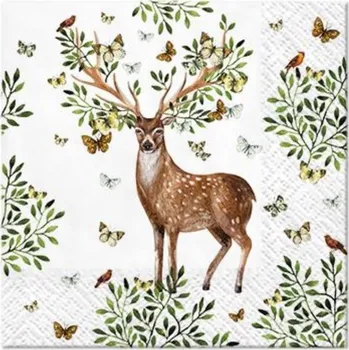 Papírový ubrousek Ubrousky na dekupáž cocktail Forest Antlers - 1 ks