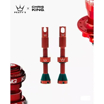 Plášť na kolo Peaty's Peaty's bezdušový ventilek Chris king MK2 80mm barva červená