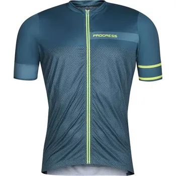 Cyklistické oblečení PROGRESS Progress SOLAR pánský cyklistický dres, petrol velikost XL