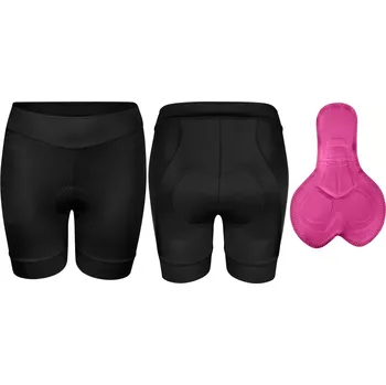 cyklistické kraťasy FORCE Dámské kraťasy Force CHARM LADY do pasu s vložkou, černé velikost XS