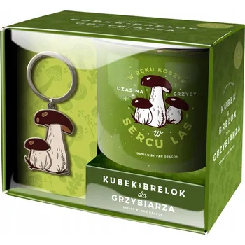 HRNEK A PŘÍVĚSEK NA KLÍČE PRO HOUBAŘE NA HOUBY K NAROZENINÁM