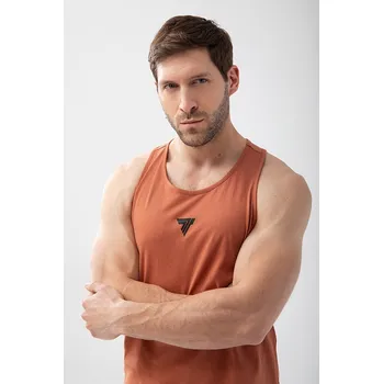 Pánské tričko Hnědé pánské tílko BASIC TANK TOP 150 TREC BROWN, velikost XL
